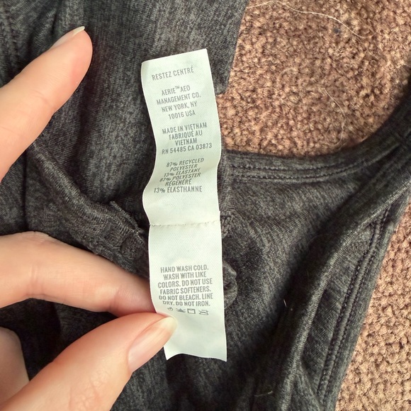 Offline by Aerie Charcoal Gray The Hugger Sports Bra, Size XS - Picture 5 of 6